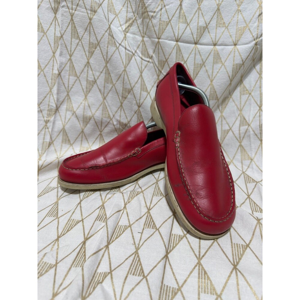 Cole Haan Mens Resort Red Loafers 11M Slip On Driving Moccasins Casual Shoe - Picture 1 of 11